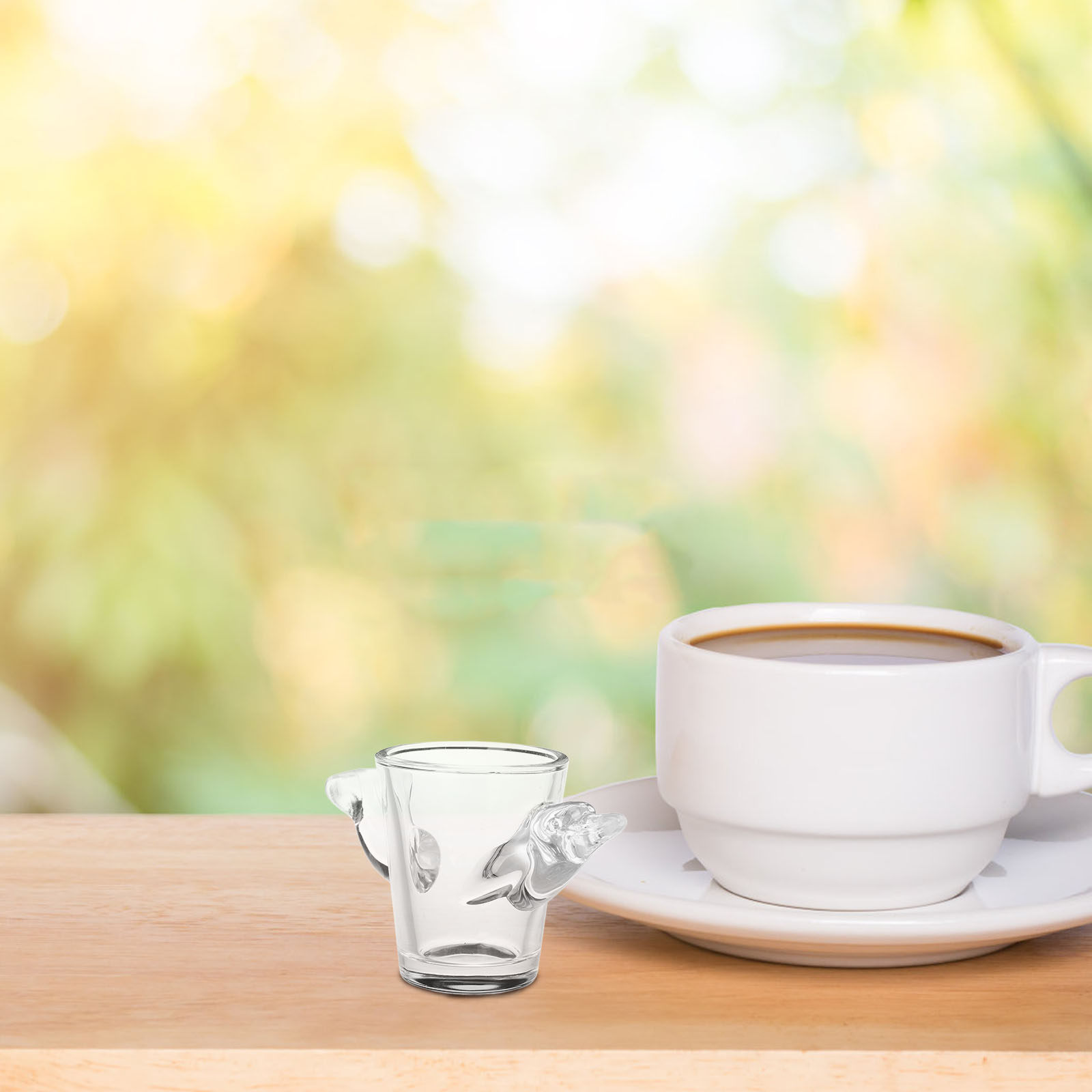 Coffee Tea Vodka - Mały, przezroczysty kieliszek do drinków z