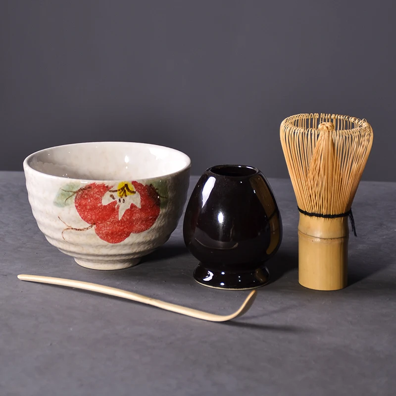 Matcha Whisk Set - Tangpin 4 sztuk/zestaw tradycyjny zestaw upominkowy