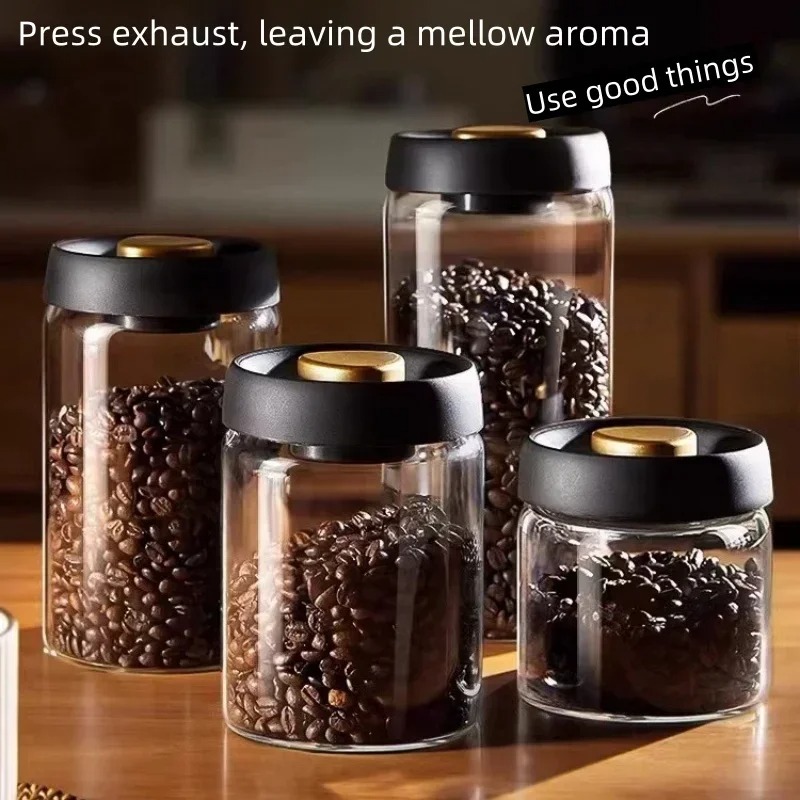 Coffee Tea Flask - Ręcznie zamykany próżniowo słoik na kawę,