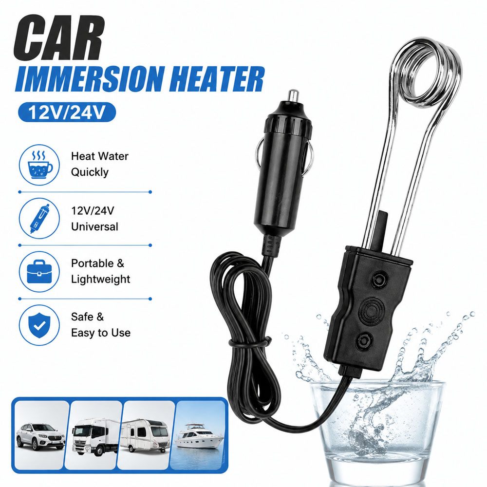 Coffee Tea Water Heater - Przenośny samochodowy podgrzewacz zanurzeniowy 12V 24V,