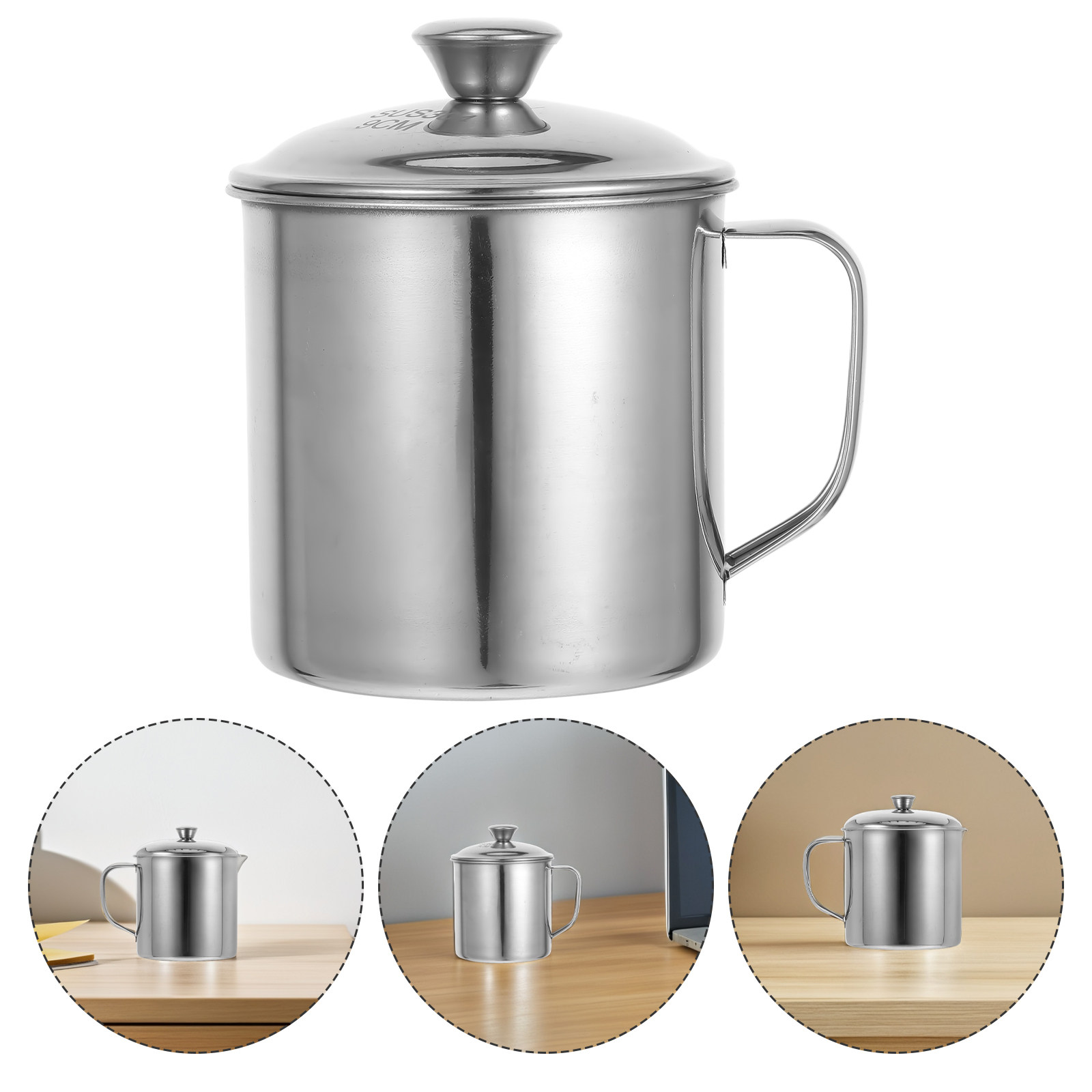 Coffee Tea Cup - Kubek ze stali nierdzewnej z pokrywką,