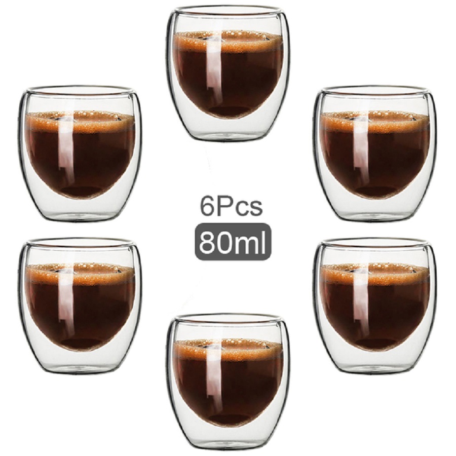 Coffee Tea Flask - Szklane kubki do kawy z podwójnymi