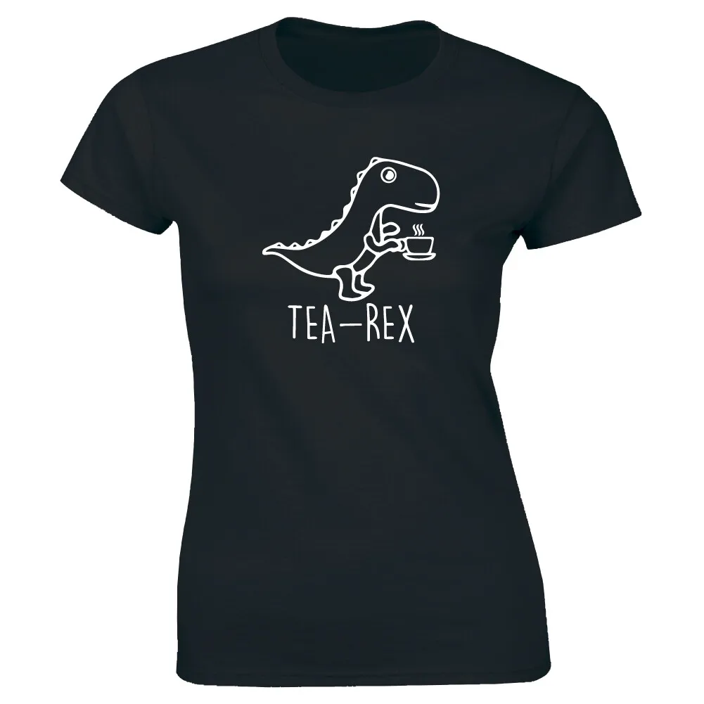 Coffee Tea Knits - Koszulka z zabawnym dinozaurem Tea Rex