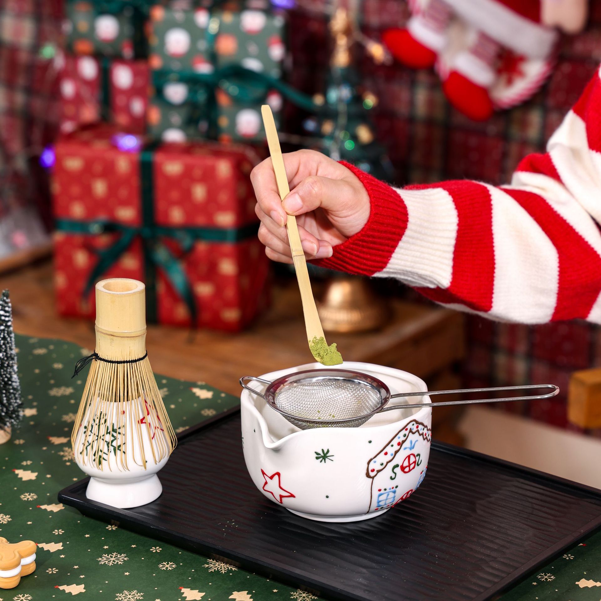 Zestaw do Matcha z motywem świ – Matcha Whisk Set recenzja i cena