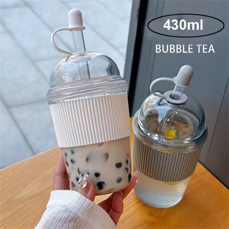 Kubek ze słomką 430 ml z pokry – Coffee Tea Boba recenzja i cena